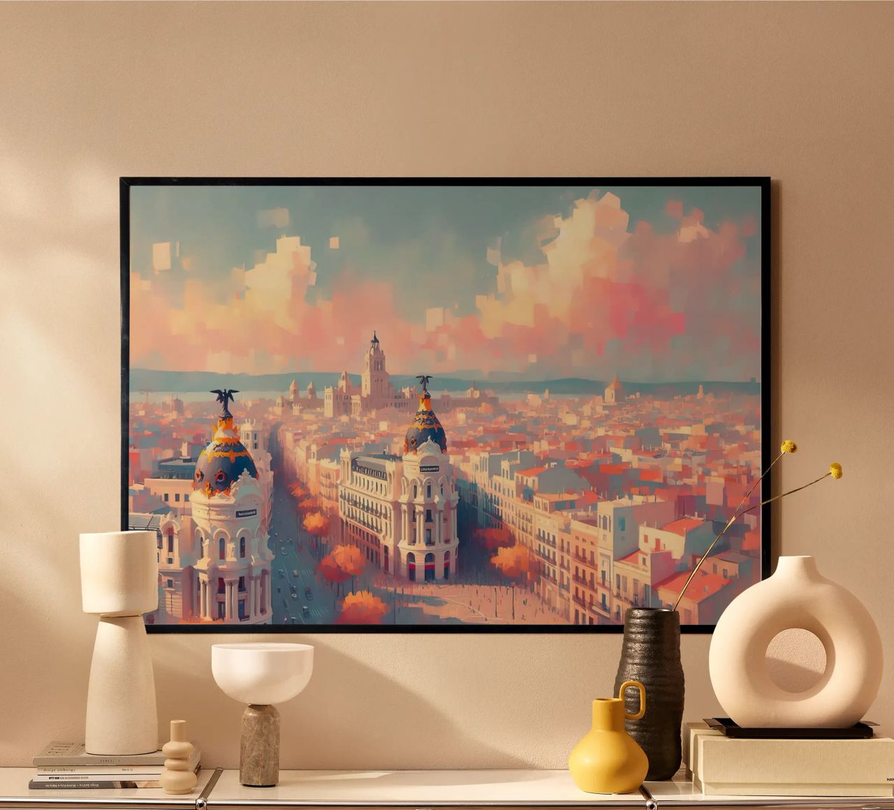 Madrid pastel poster poster by ARTVI-SHOP