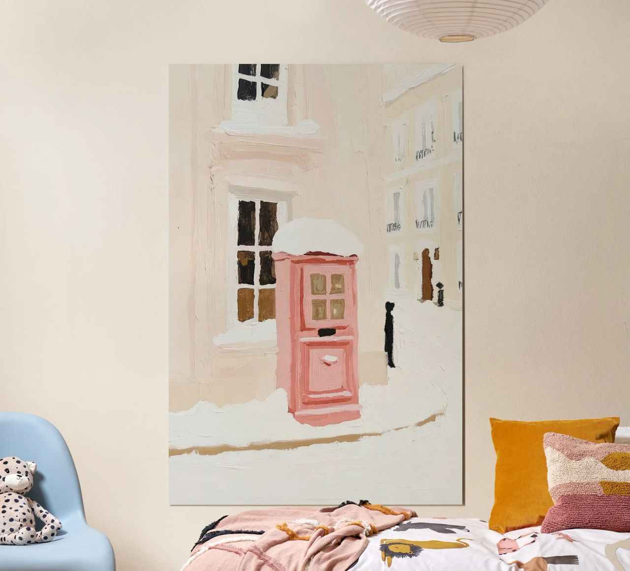 London Illustration, Moderne Wandkunst, Rosa Poster Reisekunst Poster von Little Lila