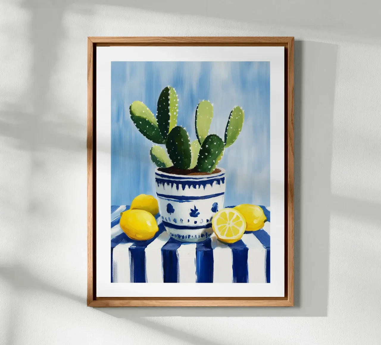 Cactus e limoni in vaso alluminio dibond da Spice & Style