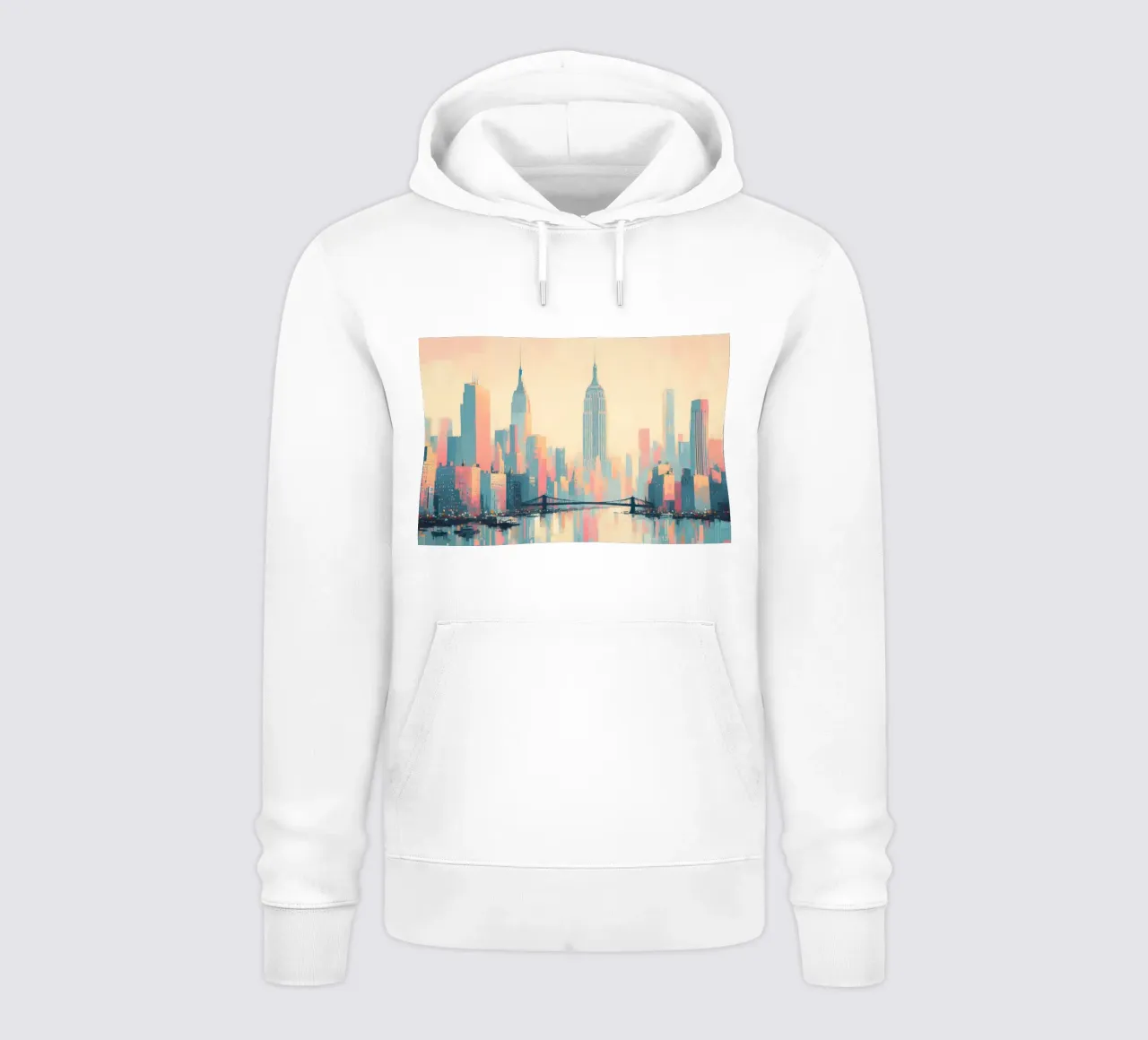 Poster a pastello di New York felpa con cappuccio da 🎁 ARTVI-SHOP