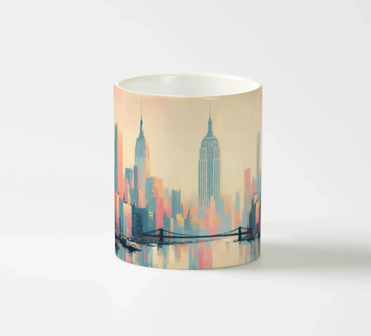 New york pastel poster keramische mok van 🎁 ARTVI-SHOP
