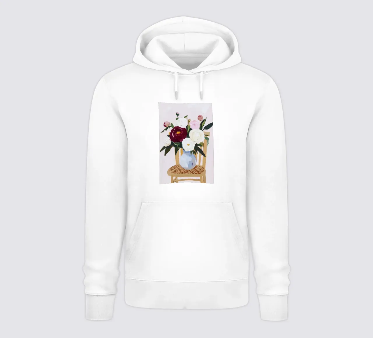 Fiore astratto, stampe d'arte colorate astratto floreale artwort felpa con cappuccio da Little Lila