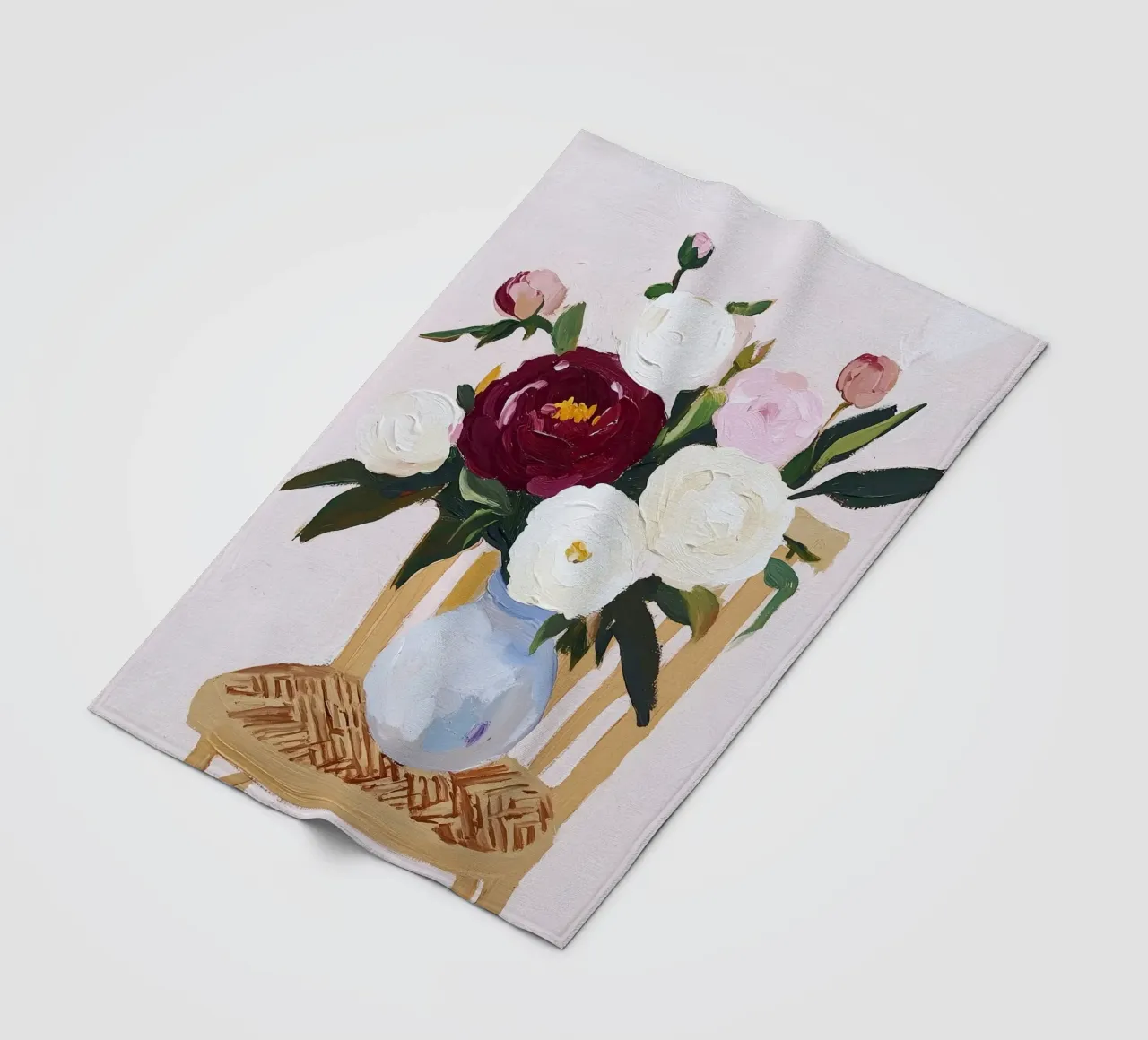 Flower abstract, colorful art prints abstract floral artwort fleece blanket by Little Lila