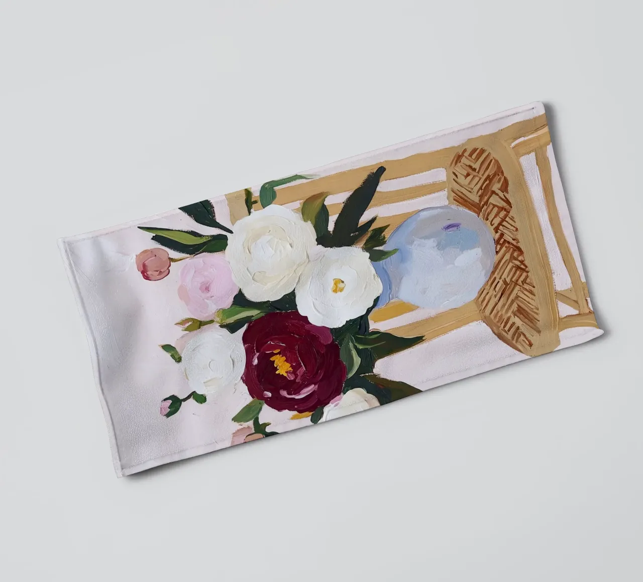 Bloem abstract, kleurrijke kunst afdrukken abstracte bloemen artwort badhanddoek van Little Lila