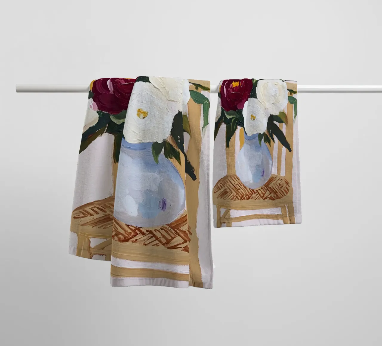 Bloem abstract, kleurrijke kunst afdrukken abstracte bloemen artwort badhanddoek van Little Lila