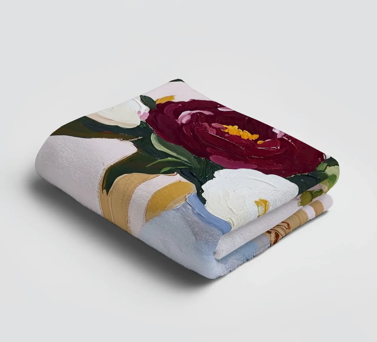 Bloem abstract, kleurrijke kunst afdrukken abstracte bloemen artwort badhanddoek van Little Lila