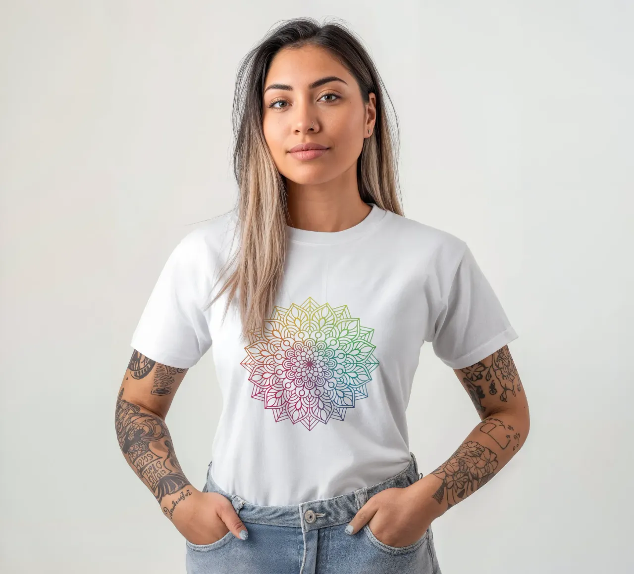 Mandala arcobaleno t-shirt da Spiritual Touch