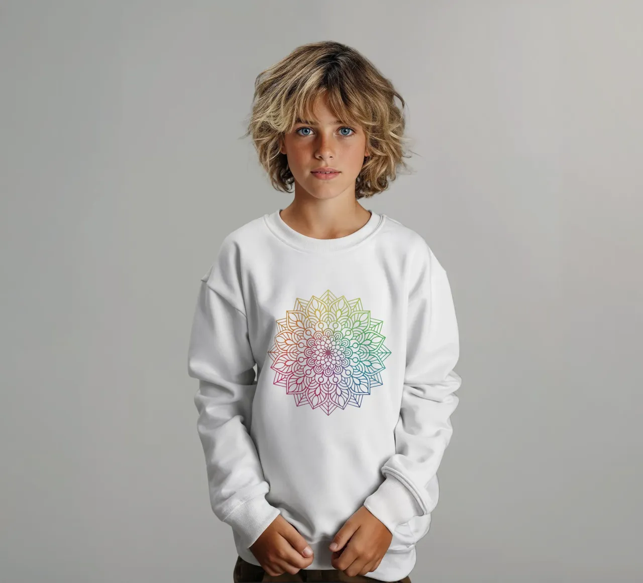 Mandala arcobaleno felpa bambino da Spiritual Touch