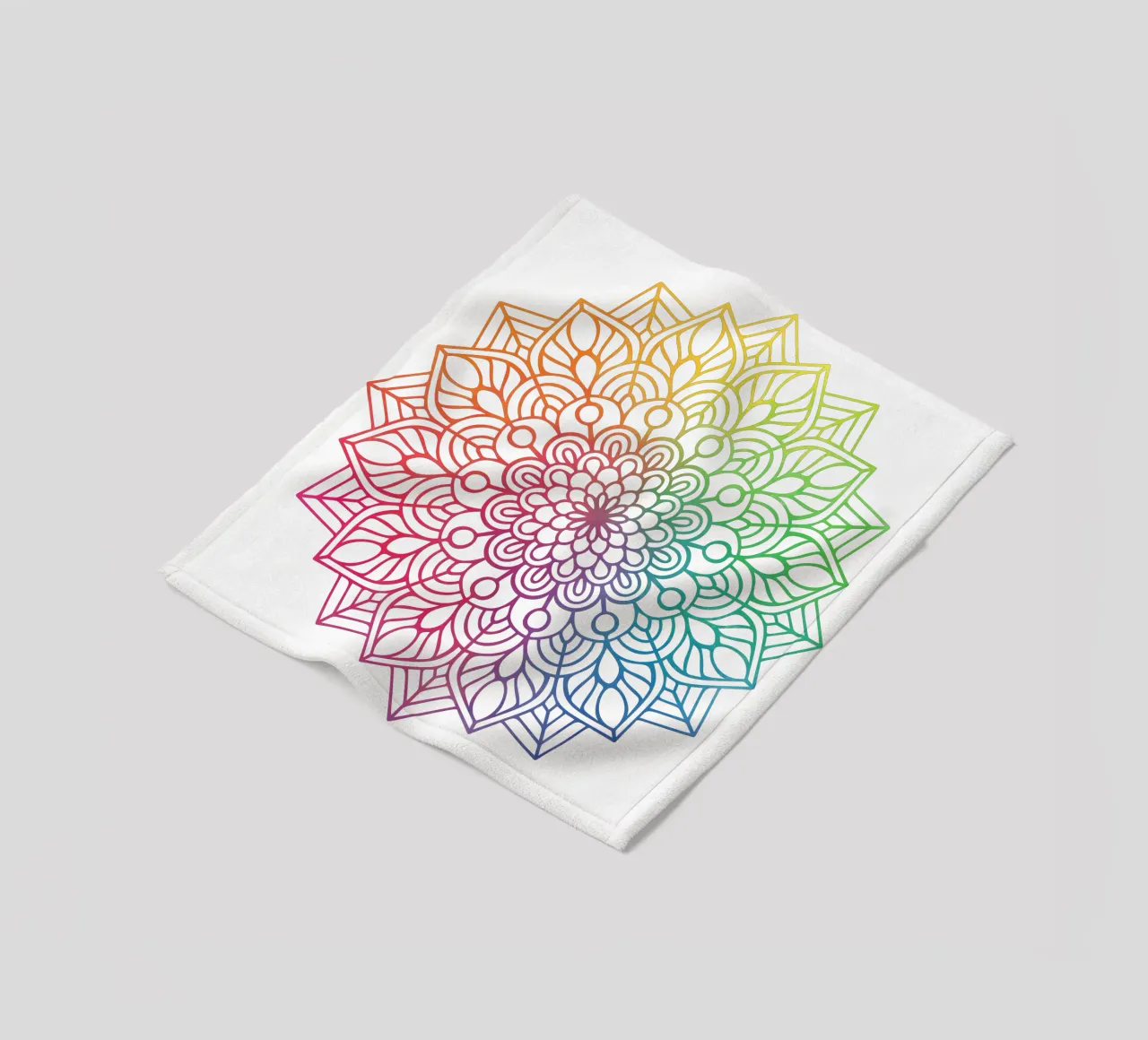 Mandala arcobaleno coperta in pile da Spiritual Touch