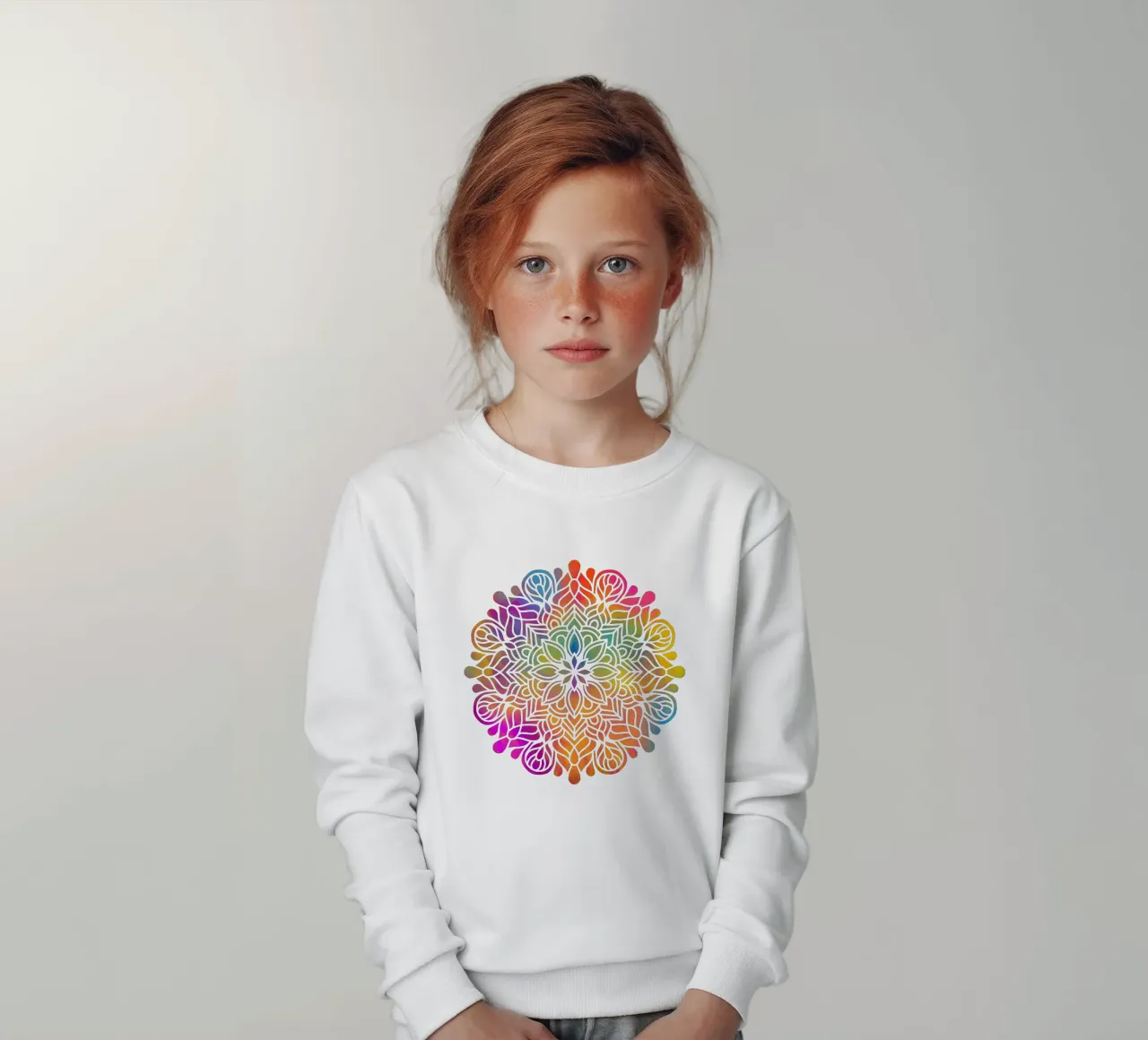 Mandala arcobaleno felpa bambino da Spiritual Touch
