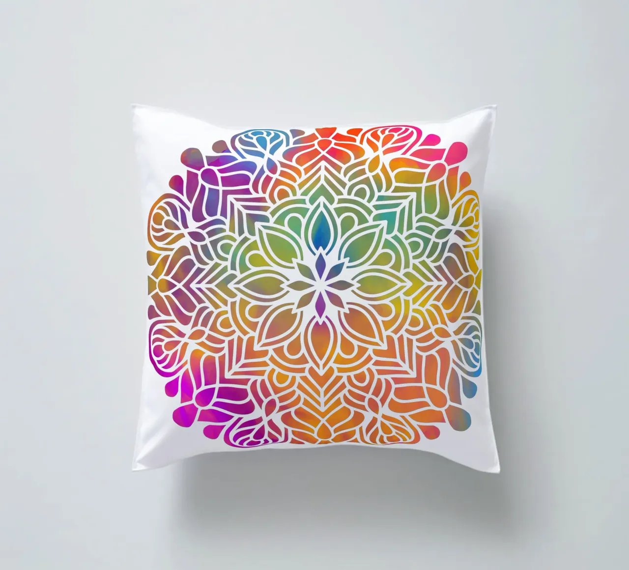 Mandala arcobaleno cuscino da Spiritual Touch