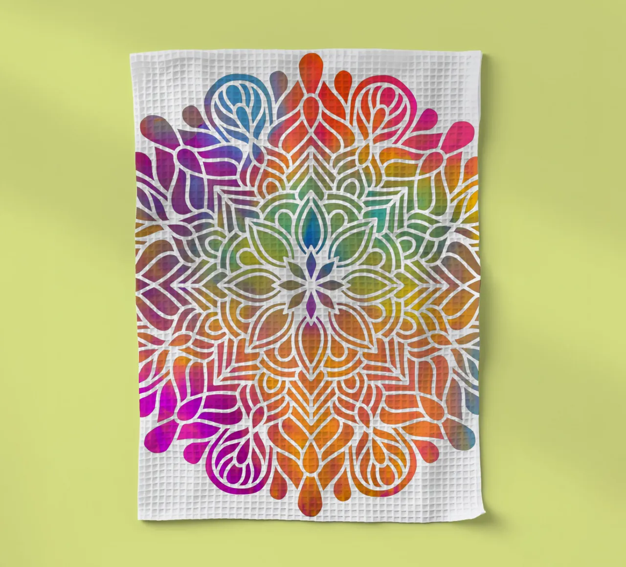 Mandala arcobaleno canovaccio da cucina da Spiritual Touch