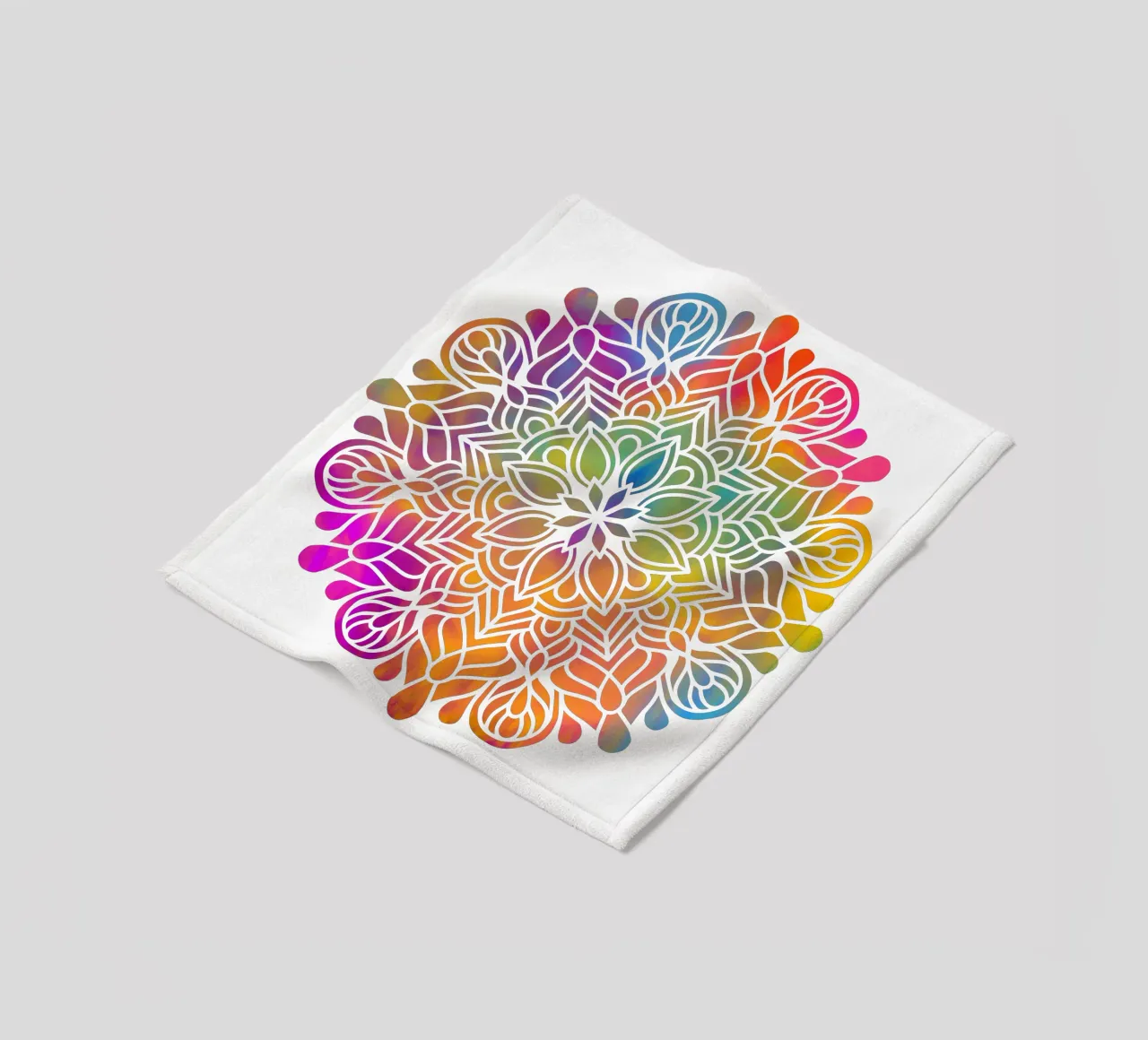 Mandala arcobaleno coperta in pile da Spiritual Touch
