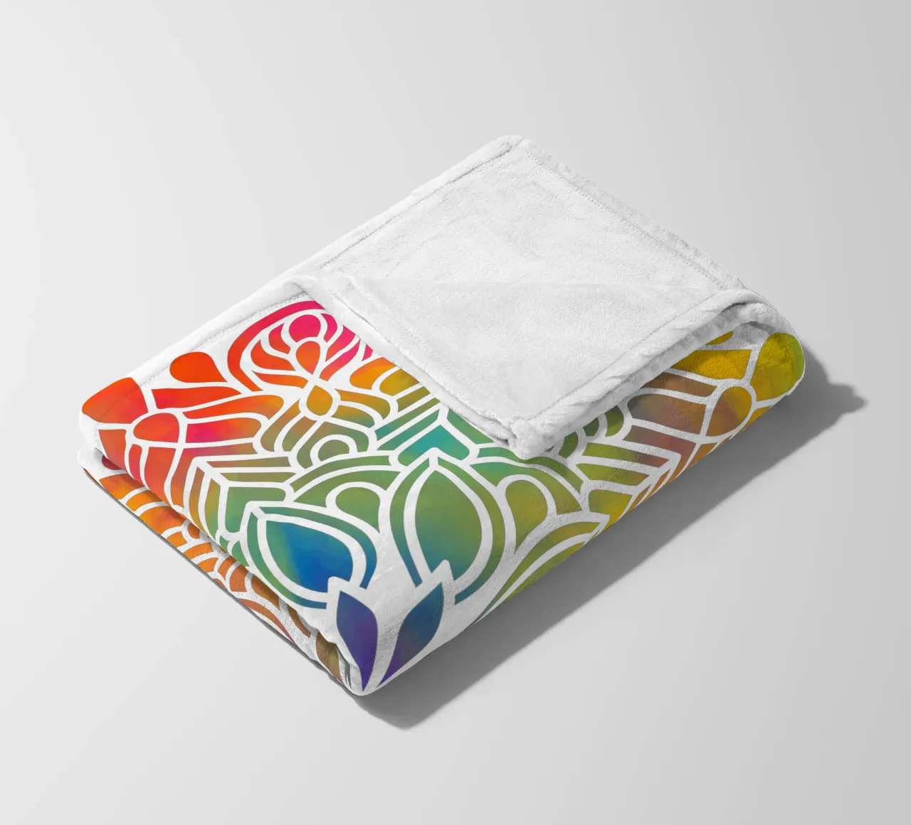 Mandala arcobaleno coperta in pile da Spiritual Touch