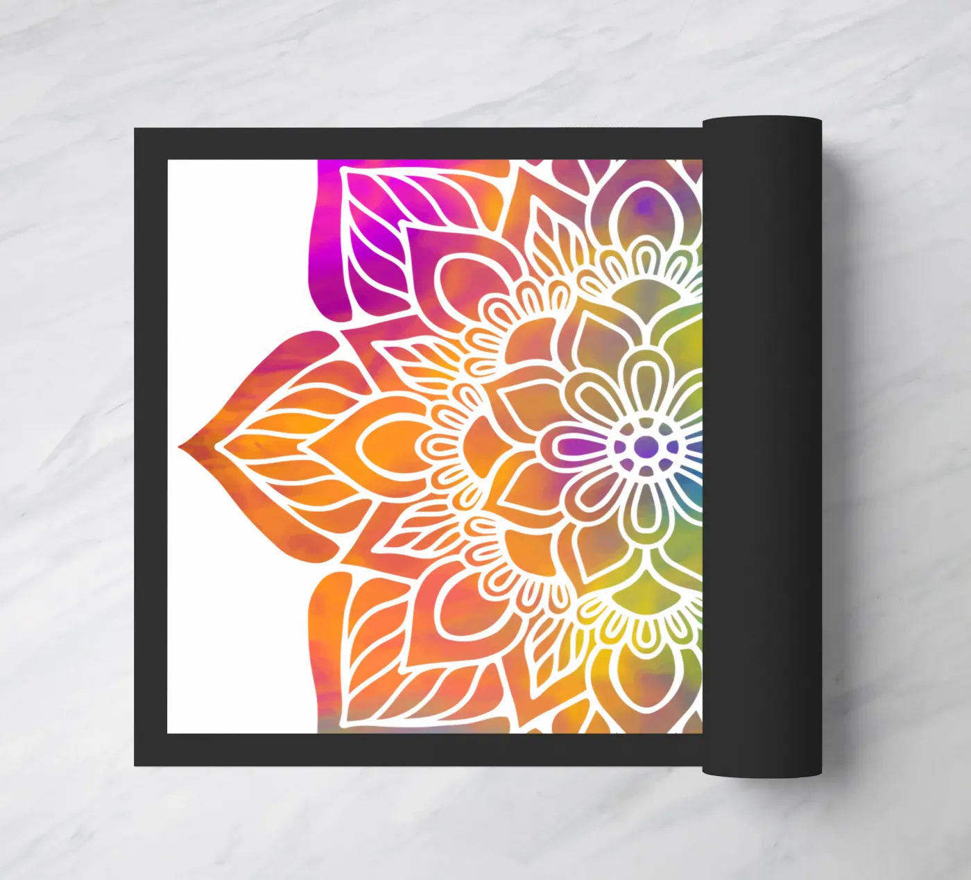 Rainbow Mandala doormat by Spiritual Touch