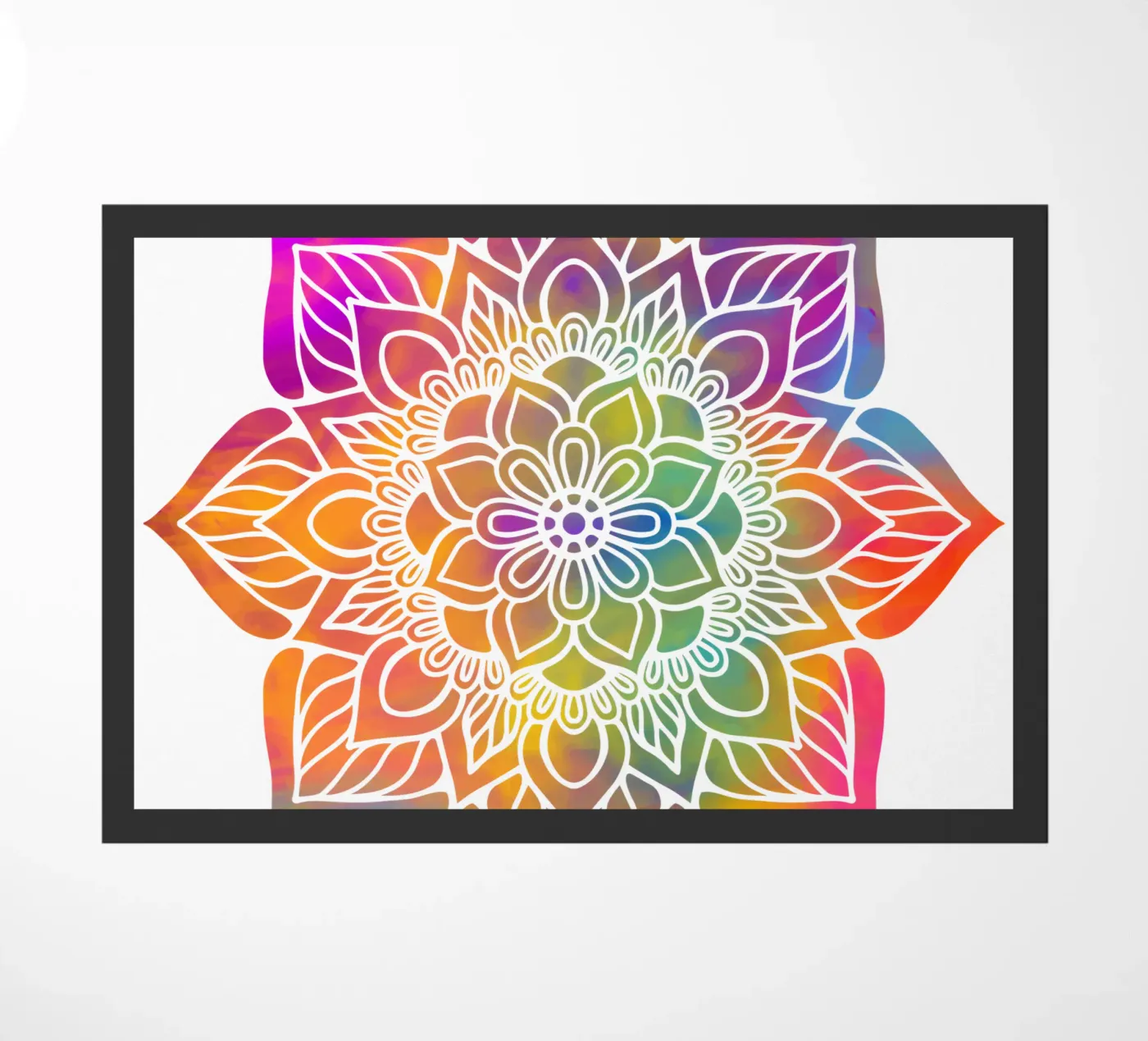 Rainbow Mandala doormat by Spiritual Touch
