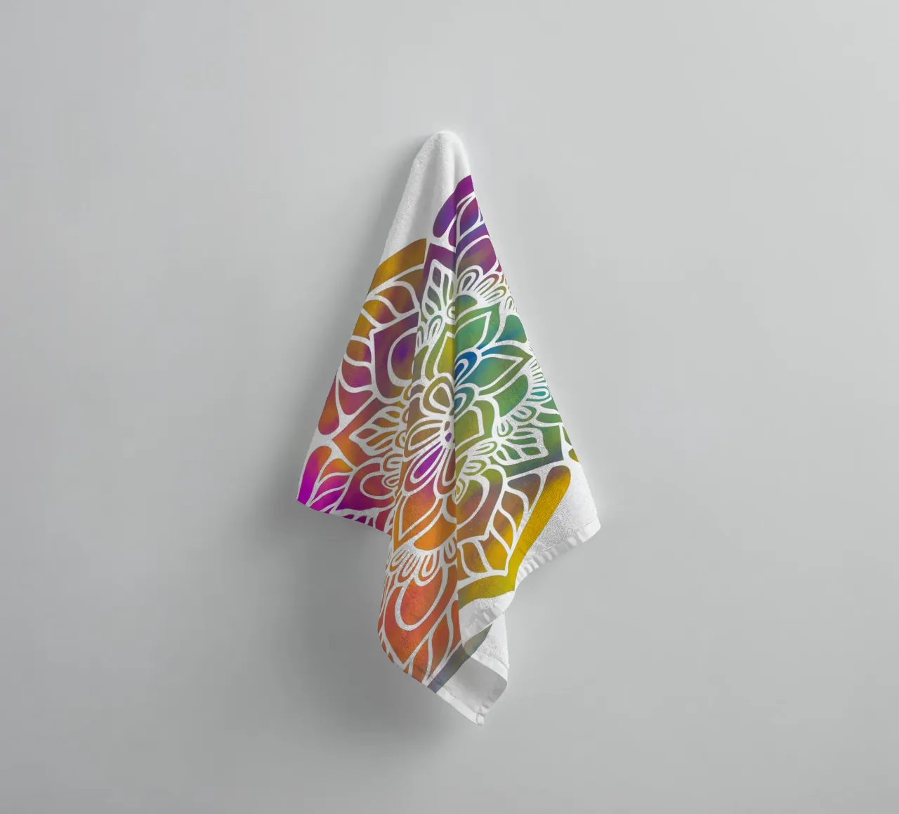 Mandala arcobaleno asciugamano da bagno da Spiritual Touch
