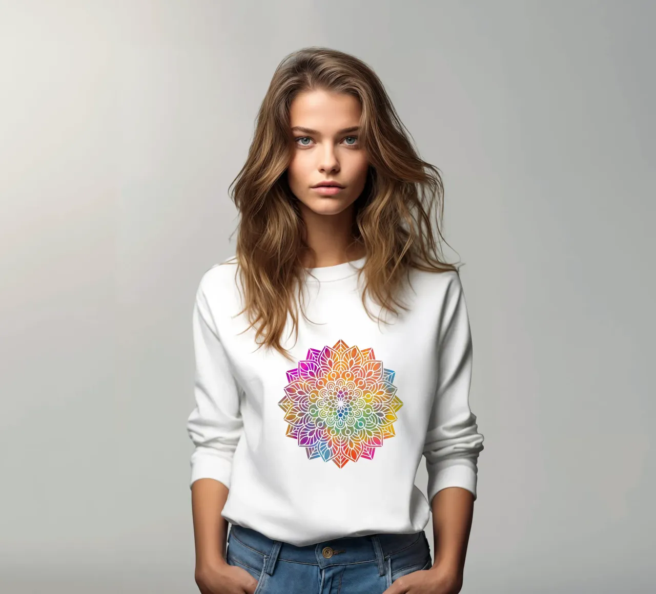 Mandala arcobaleno felpa da Spiritual Touch