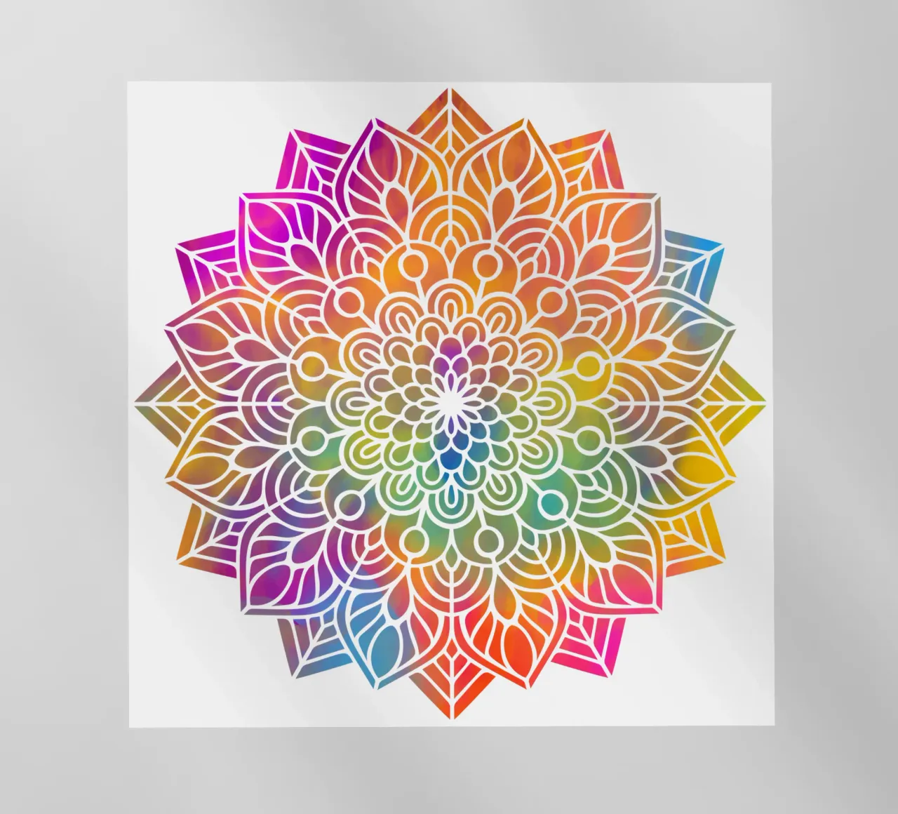Mandala arcobaleno pellicola backlit da Spiritual Touch