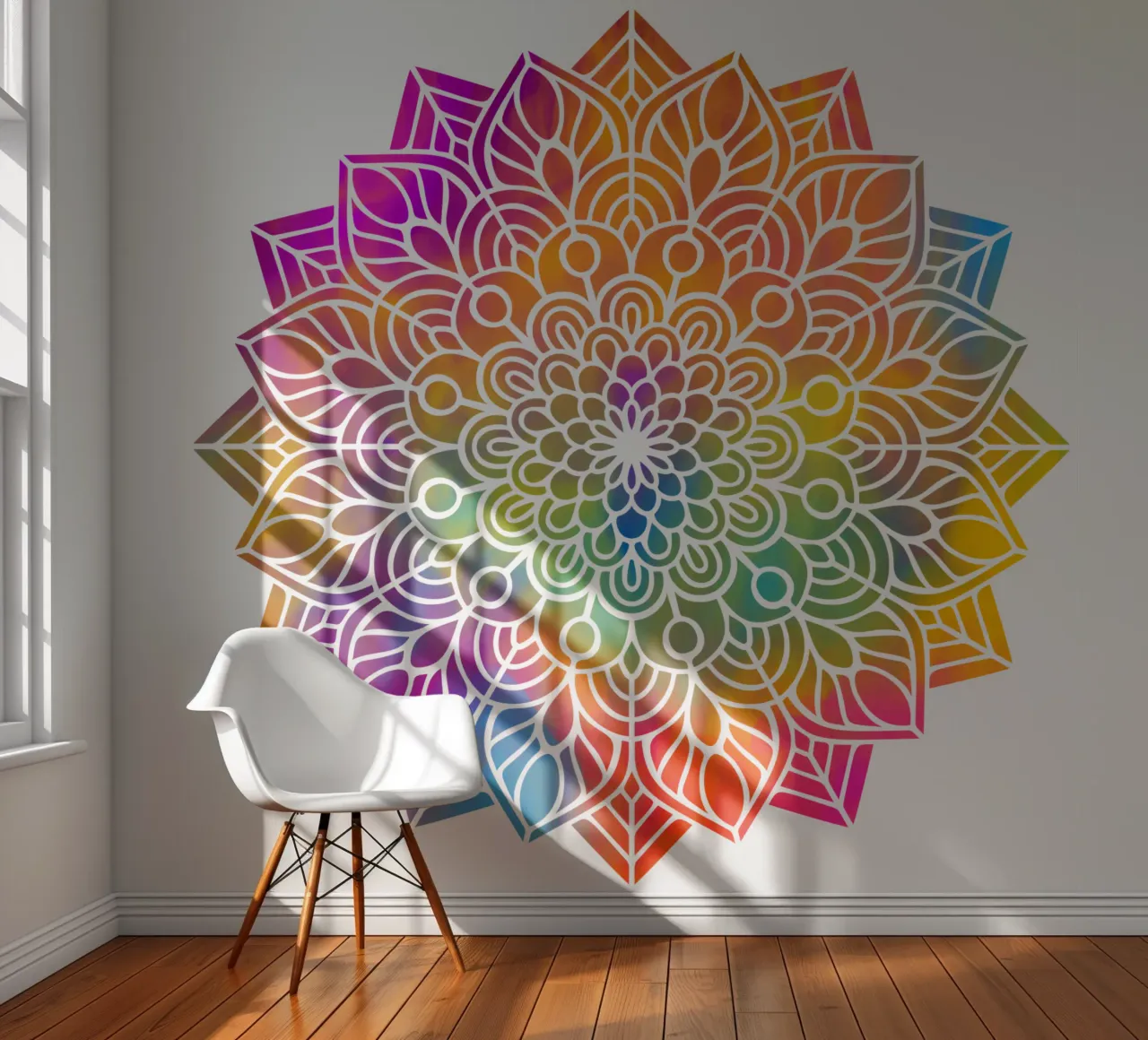Regenbogen-Mandala Fototapete von Spiritual Touch