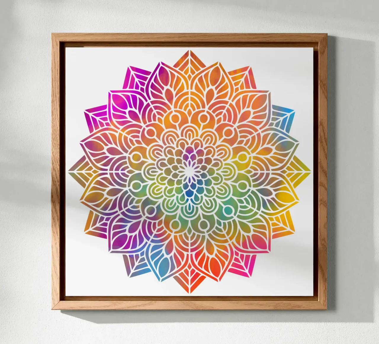 Mandala arcobaleno alluminio dibond da Spiritual Touch