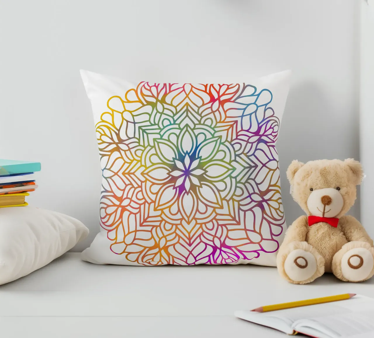 Mandala arcobaleno cuscino da Spiritual Touch