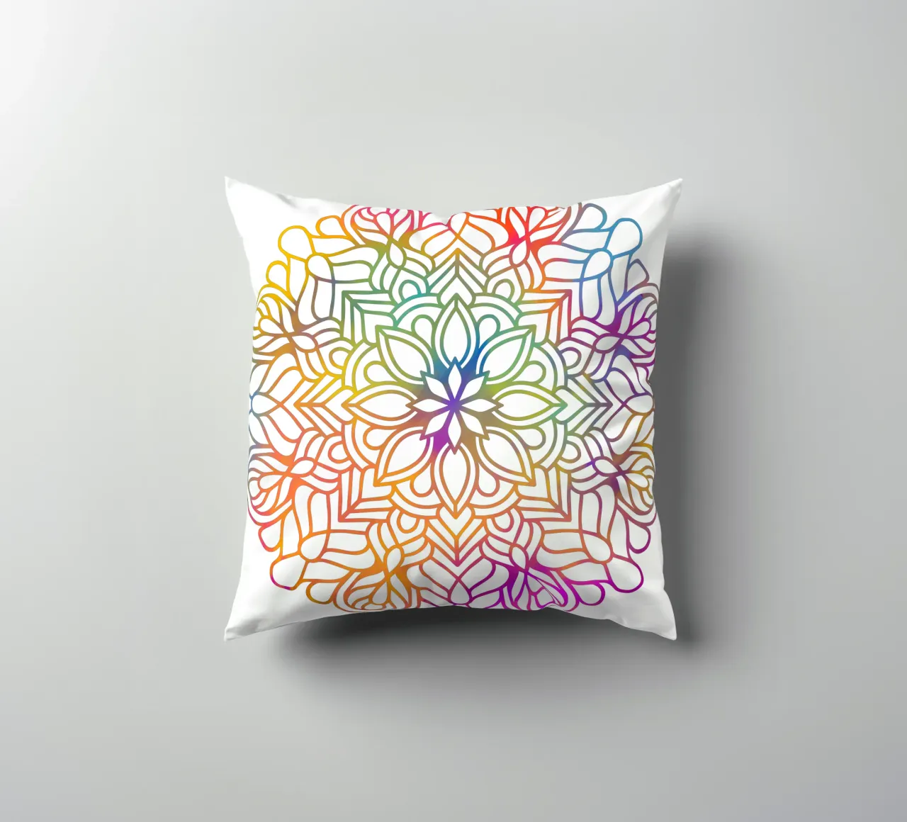 Mandala arcobaleno cuscino da Spiritual Touch