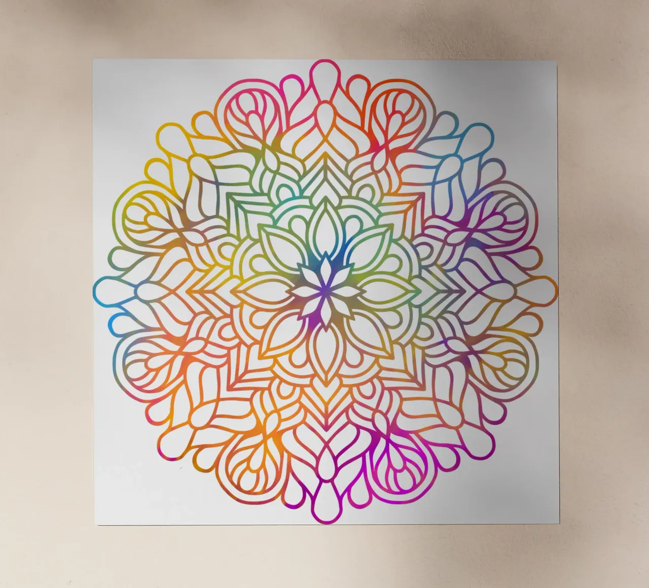Mandala arcobaleno pellicola backlit da Spiritual Touch