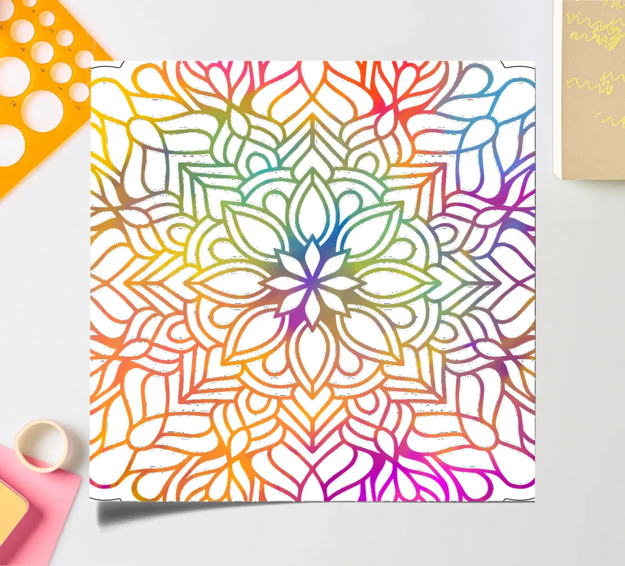 Rainbow Mandala sticker sheet by Spiritual Touch