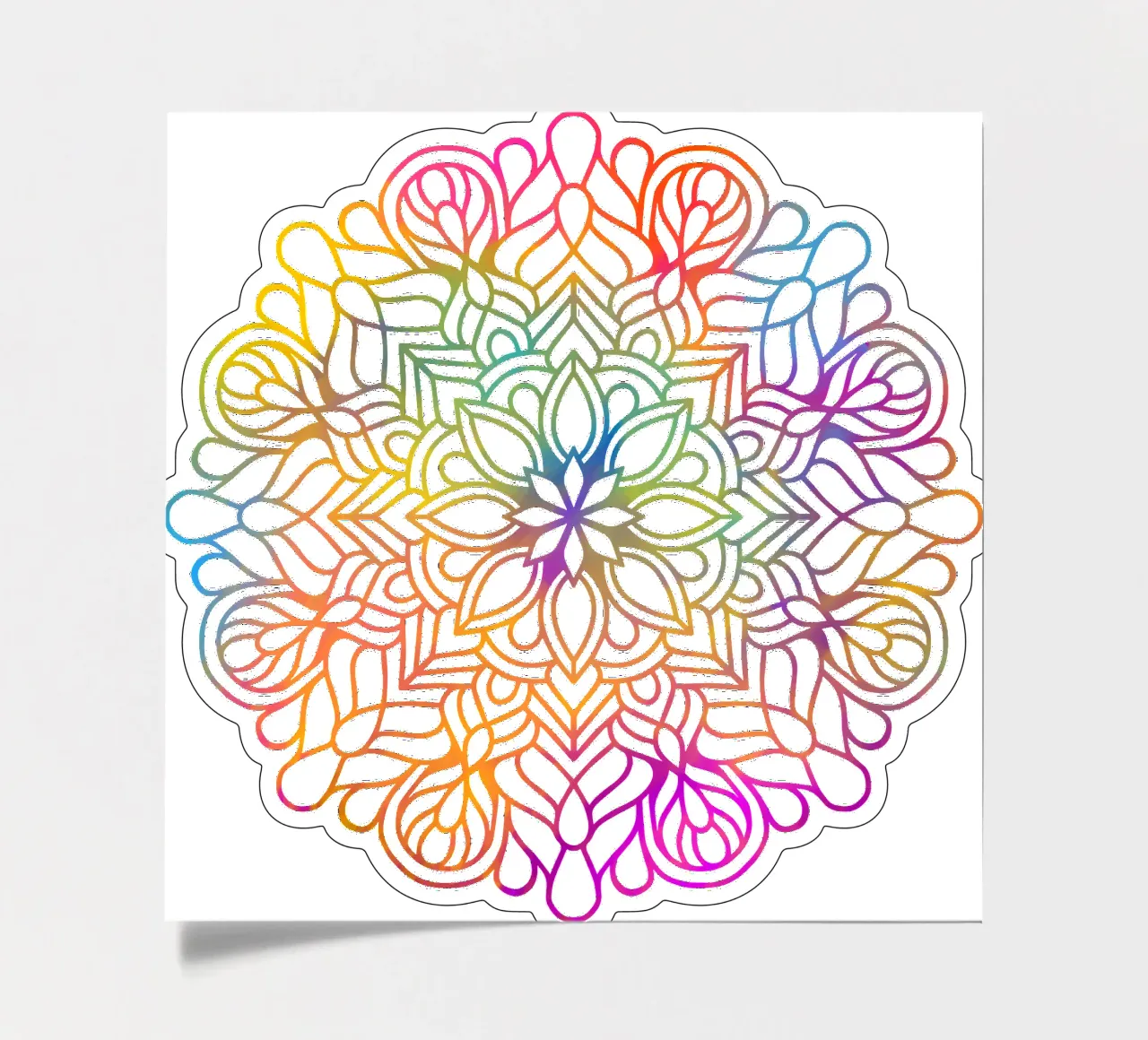 Rainbow Mandala sticker sheet by Spiritual Touch
