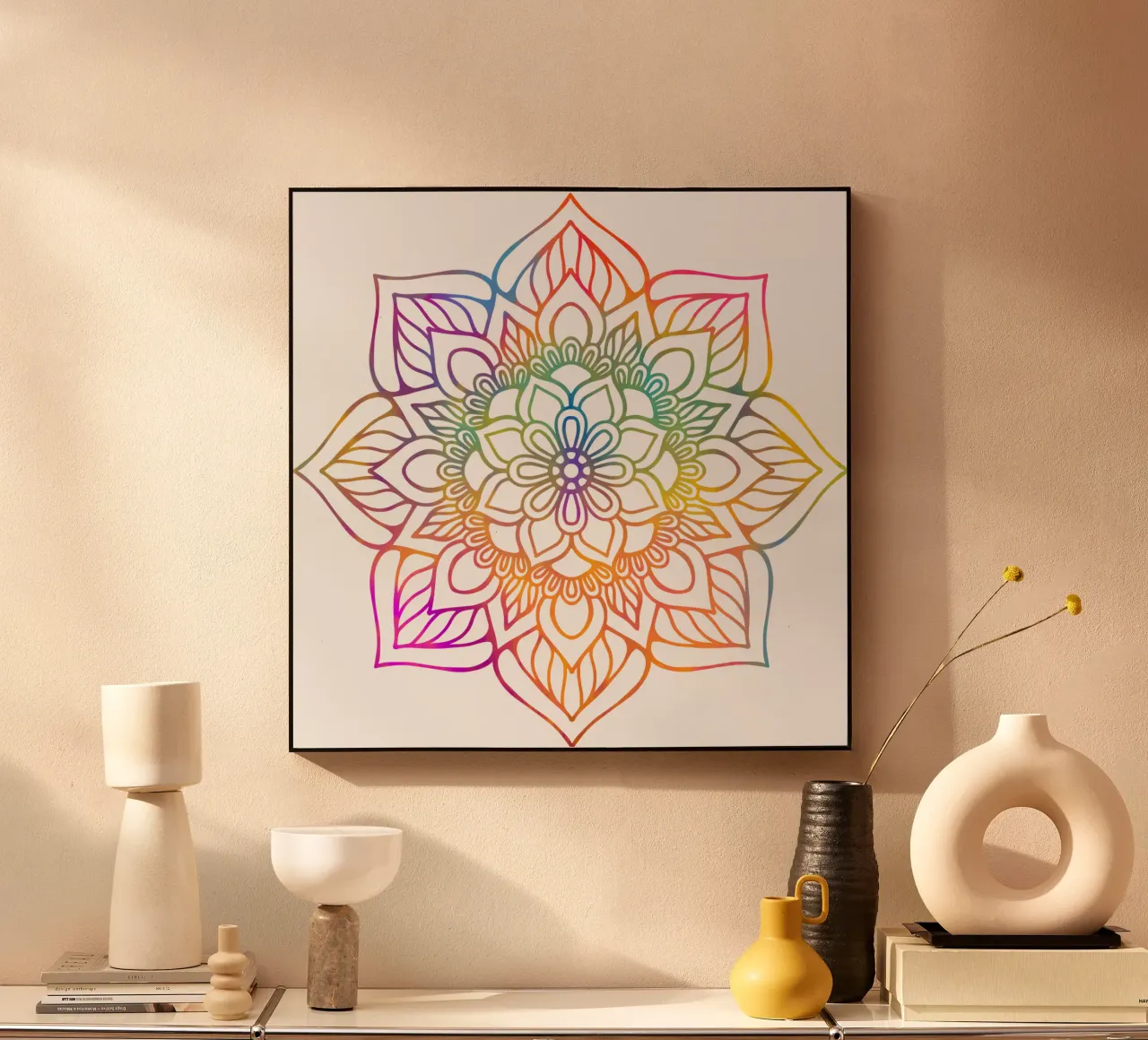 Rainbow Mandala alu-dibond by Spiritual Touch