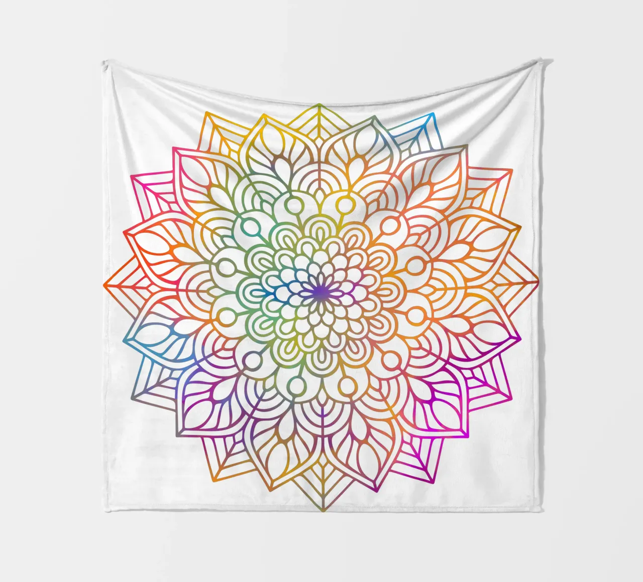 Mandala arcobaleno coperta in pile da Spiritual Touch