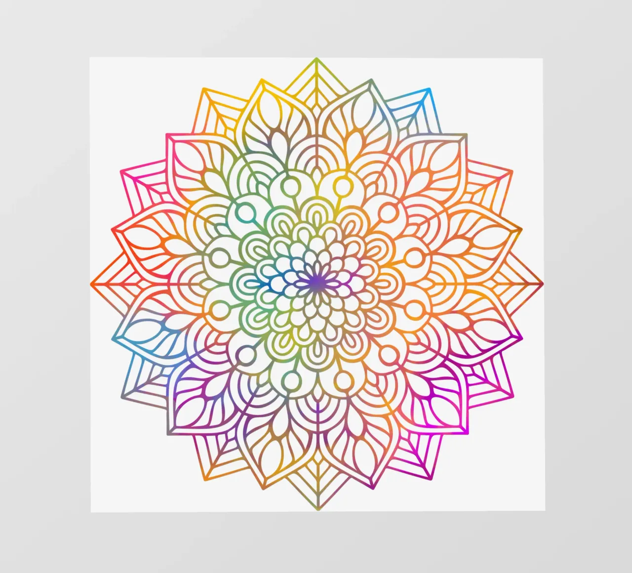Mandala arcobaleno telo in pvc da Spiritual Touch