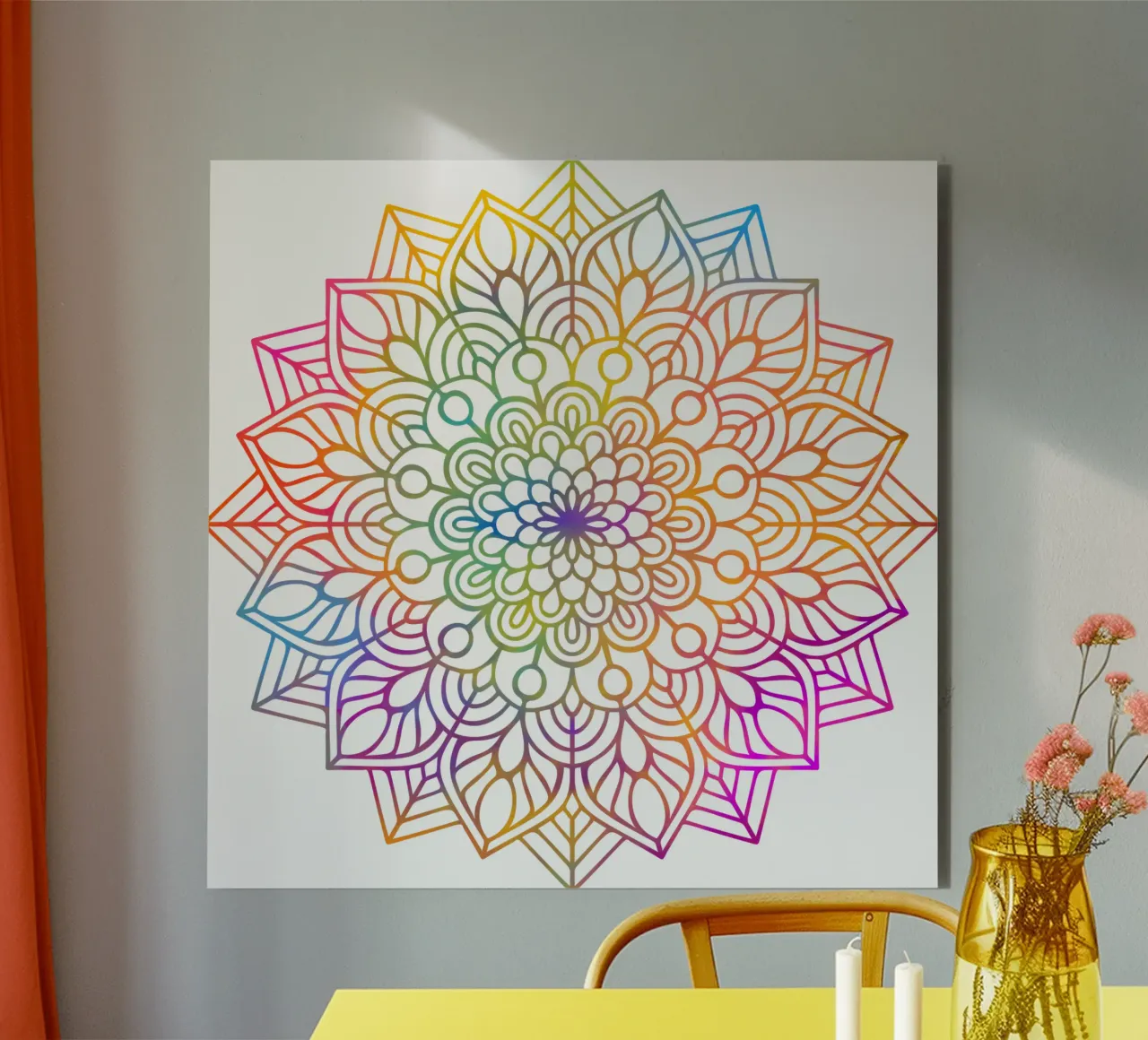 Rainbow Mandala alu-dibond by Spiritual Touch