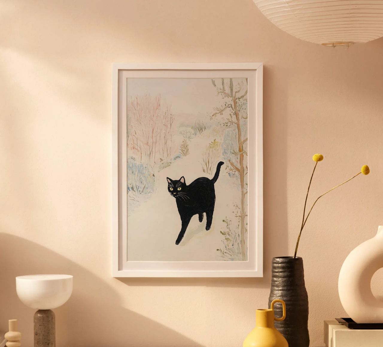 Katze Poster, Tier Wandkunst, Zeitgenössische Kunst, skurrile Kunst Poster von Little Lila