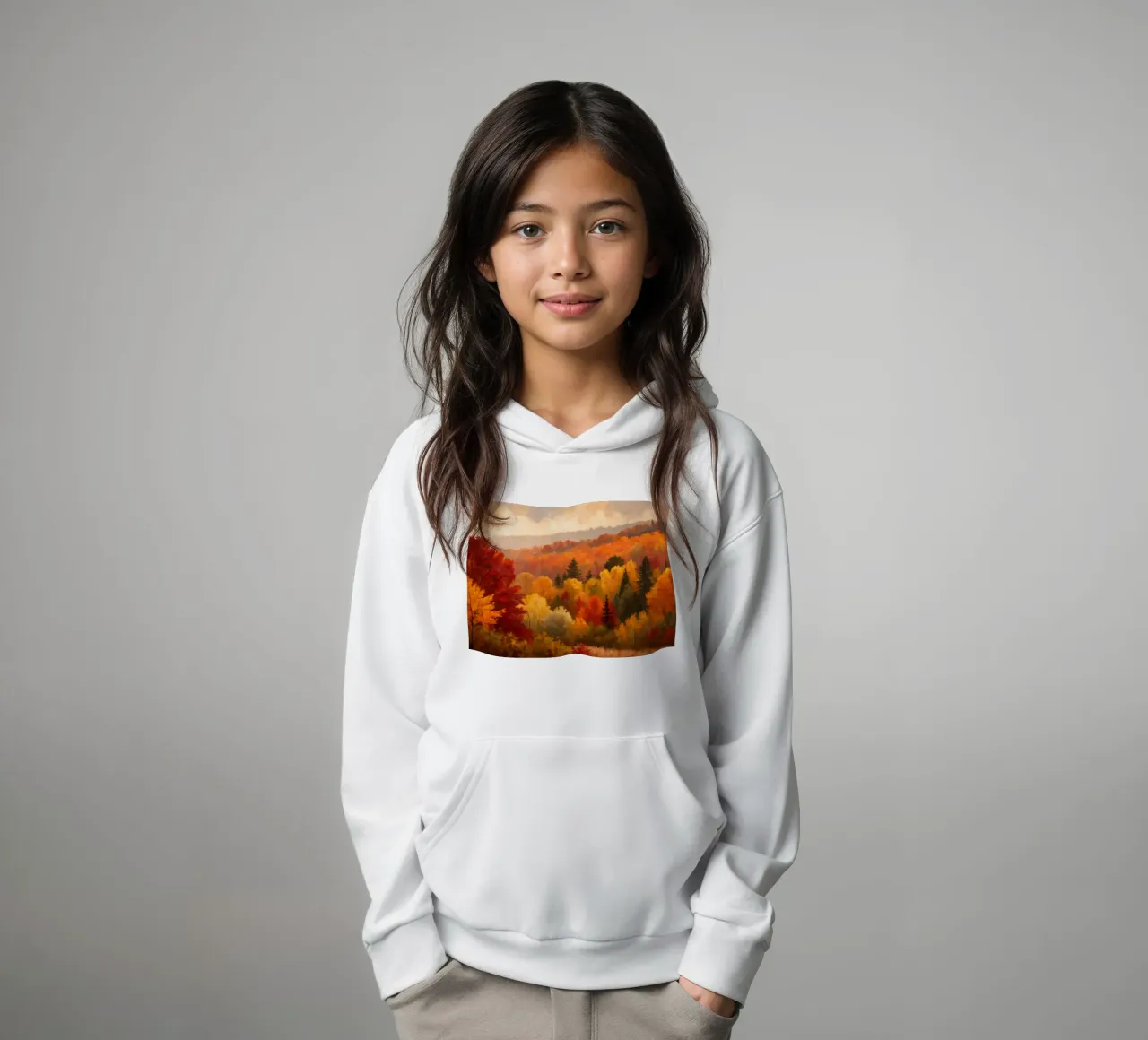L'abbraccio dell'autunno felpa bambino con cappuccio da Artistic-shop