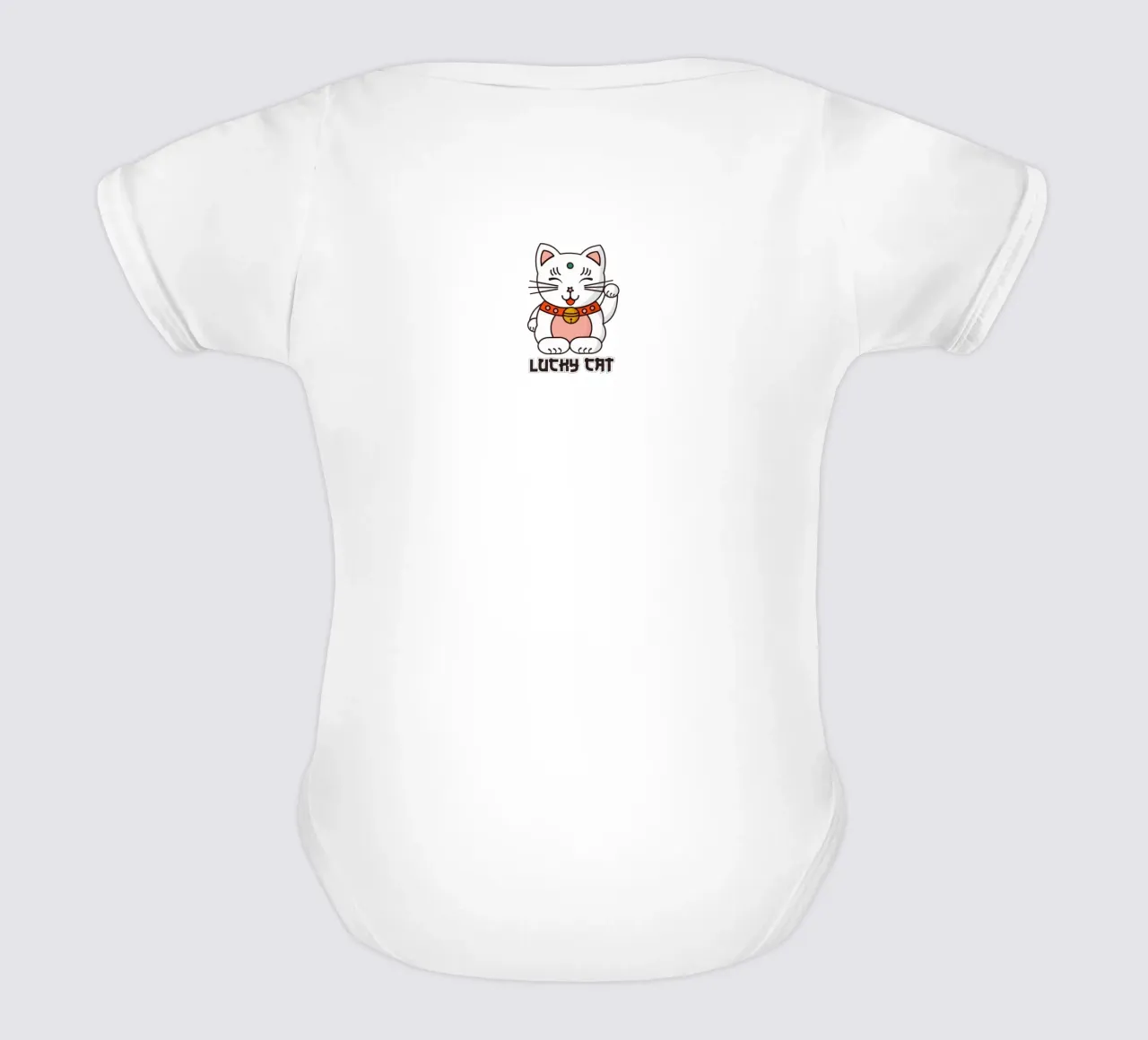 Lucky Cat - Japanese Maneki Neko Print body neonato maniche corte da showmemars