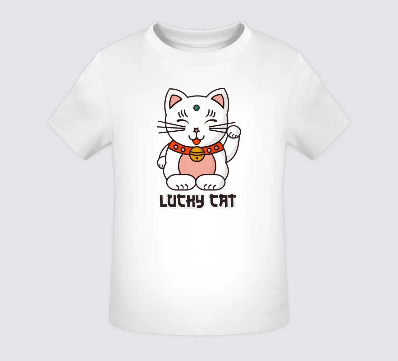 Lucky Cat - Japanese Maneki Neko Print maglietta neonato da showmemars