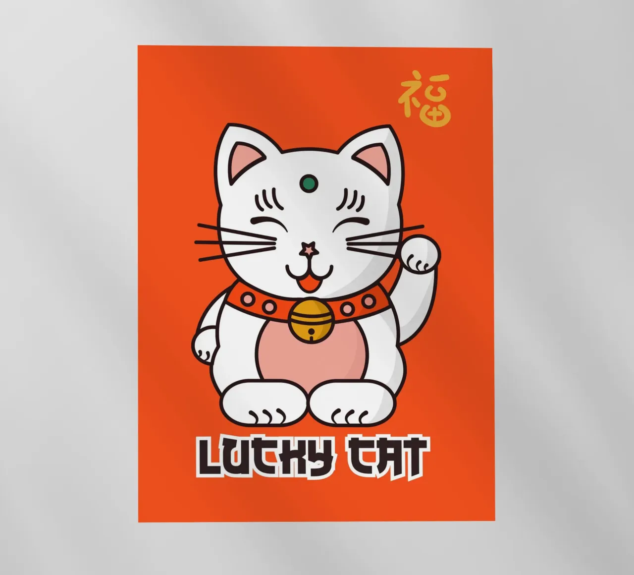Lucky Cat - Japanese Maneki Neko Print pellicola backlit da showmemars