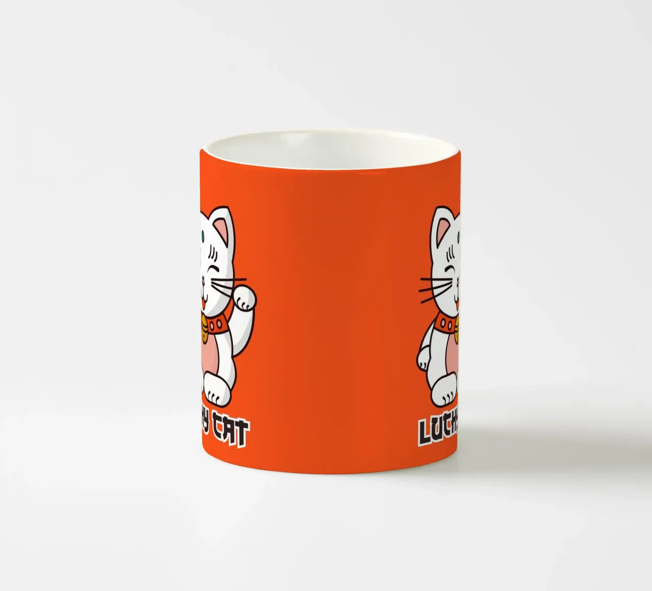 Lucky Cat - Japanese Maneki Neko Print tazza in ceramica da showmemars