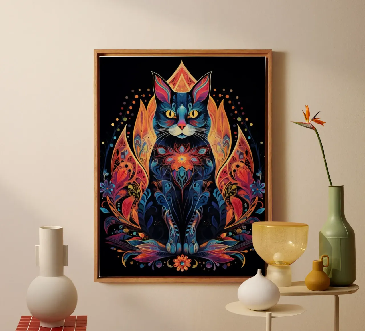 Mandala verf canvas met Baklijst van Spiritual Touch