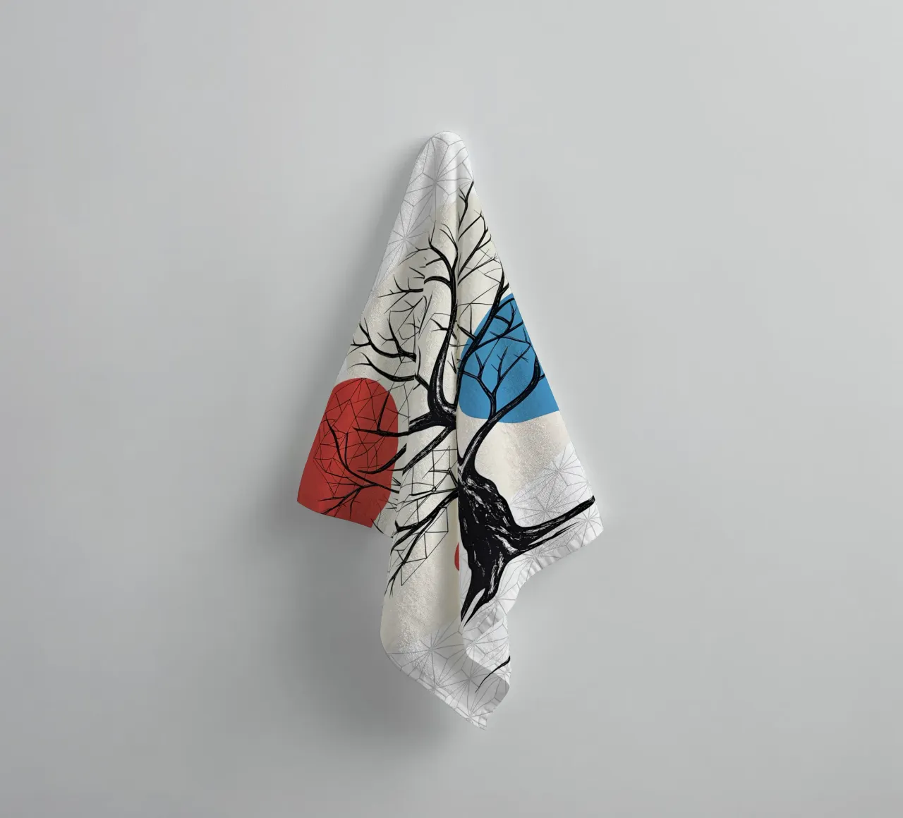 Gestripte geometrie badhanddoek van Artistic-shop