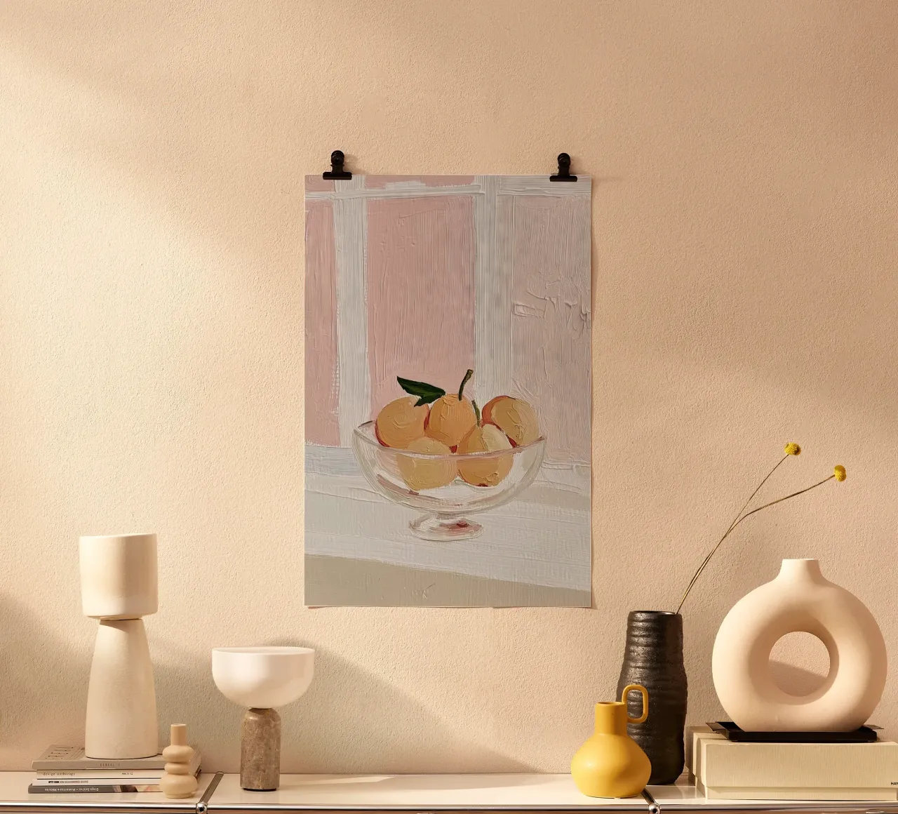 Lemon Poster, fruit wall art, Abstract Modern Art Print hahnemühle by Little Lila