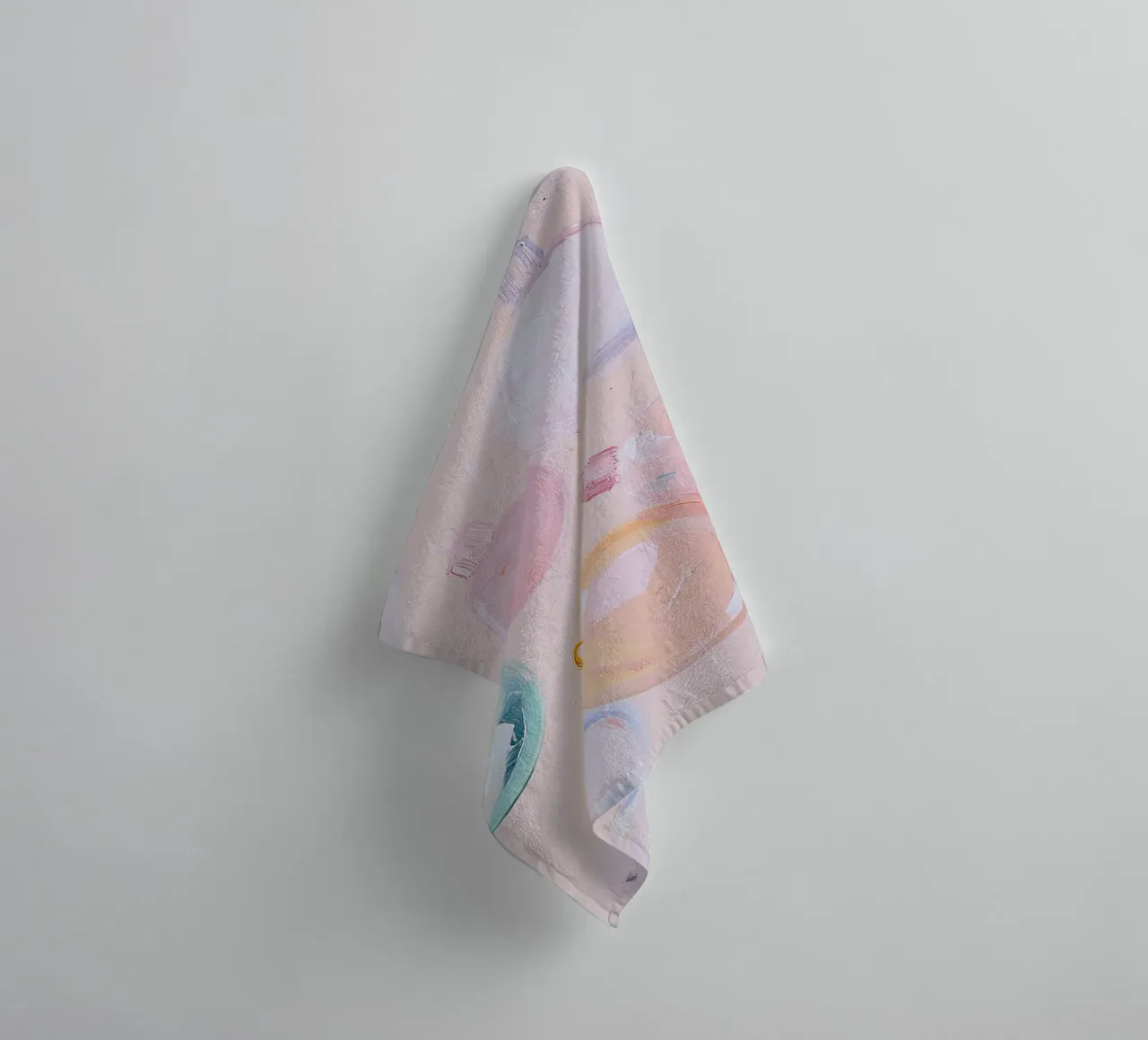 Party Print, Baubles, Whimsical Pastel Rainbow Illustration towel by Little Lila