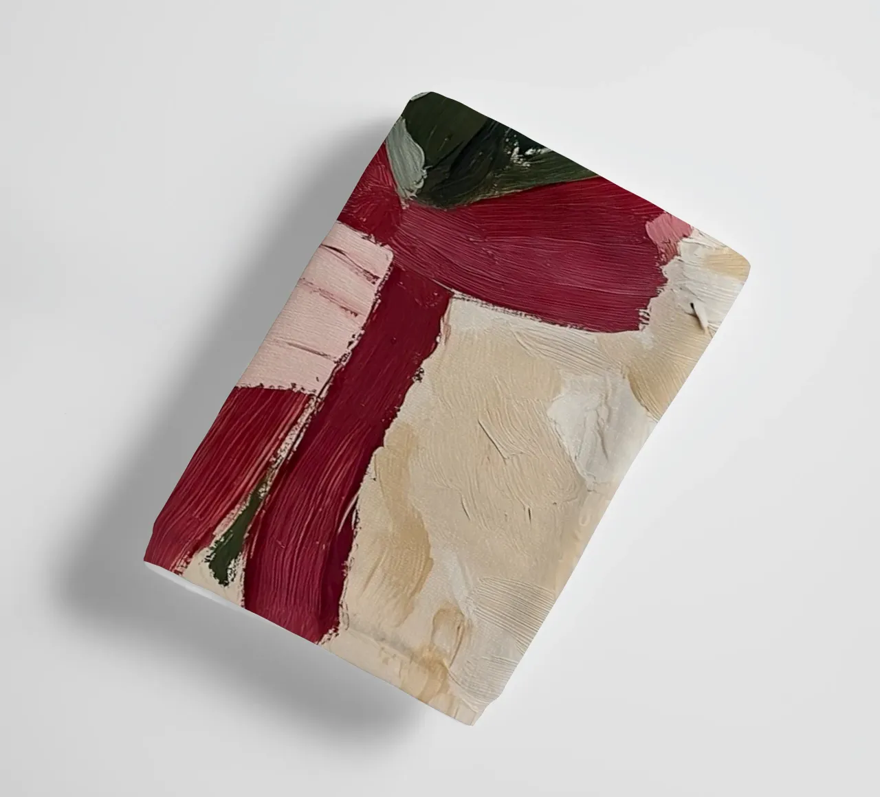 Oil painting, abstract contemporary art, woman illustration towel by Little Lila
