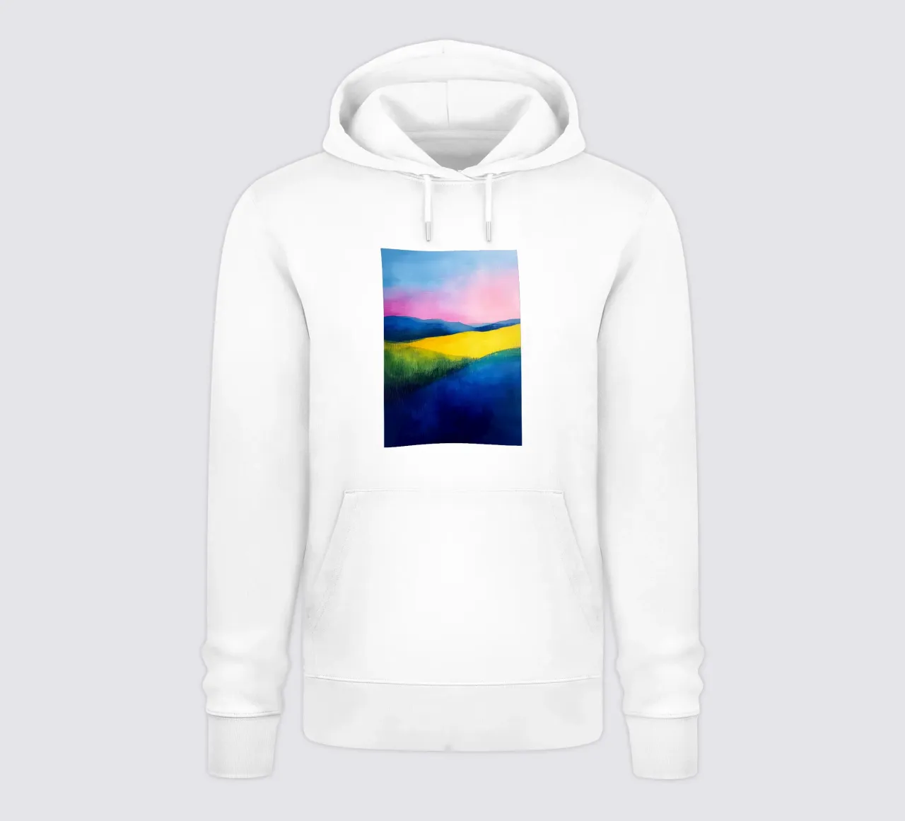 Paisaje de abstracción moderna sudadera con capucha de Justyna Jaszke JBJart