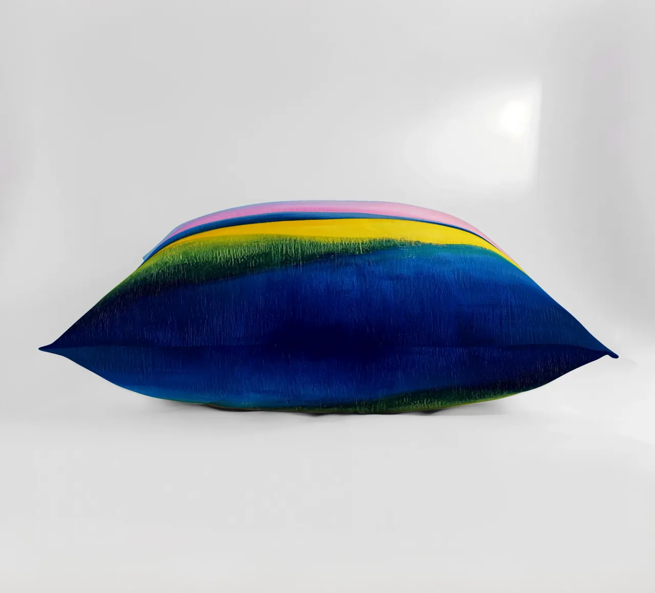 Modern abstraction landscape decorative cushion by Justyna Jaszke JBJart