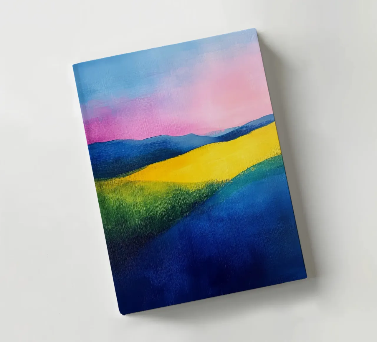 Modern abstraction landscape notebook by Justyna Jaszke JBJart