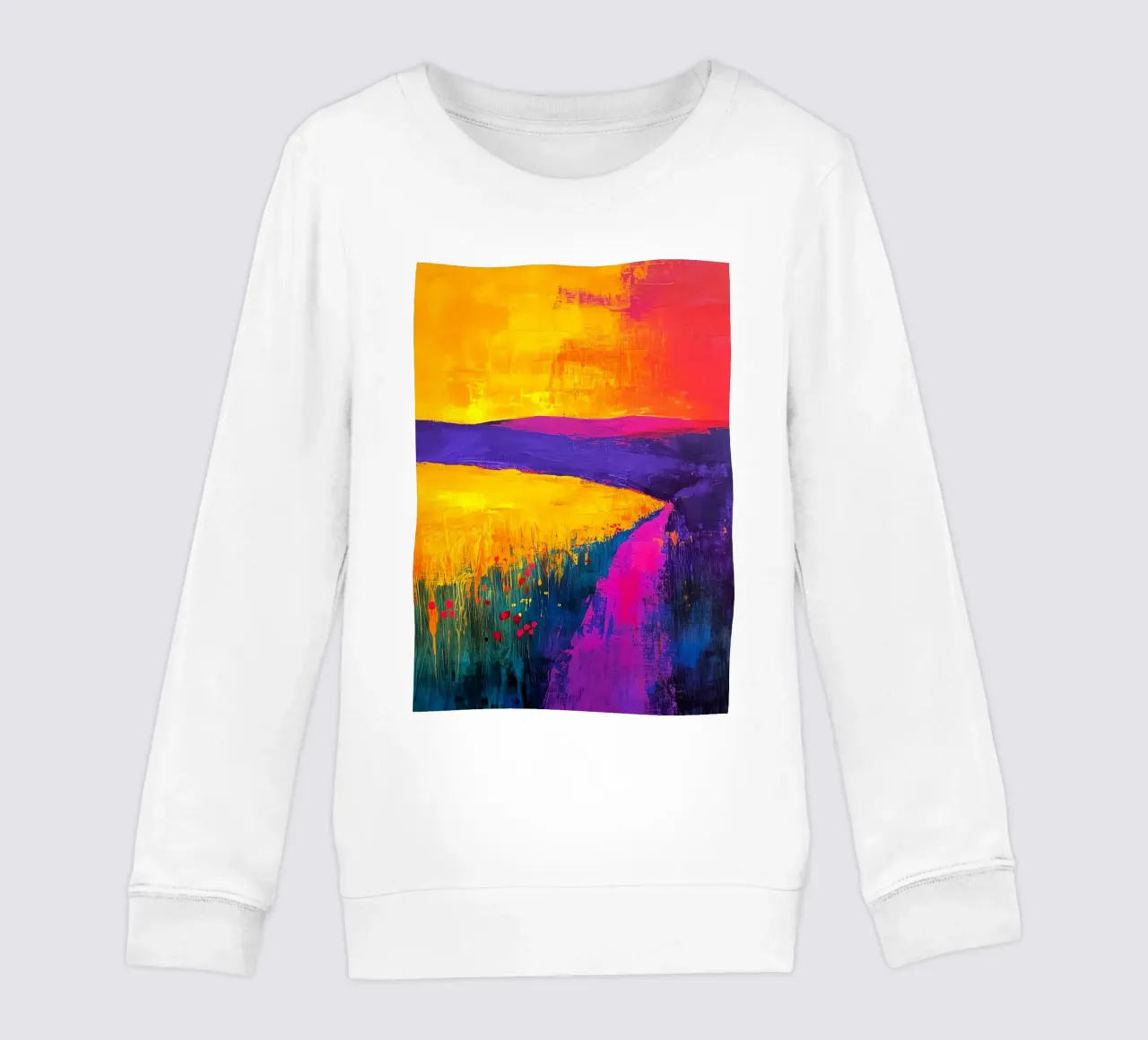 Paisaje de abstracción moderna sudadera para niño de Justyna Jaszke JBJart