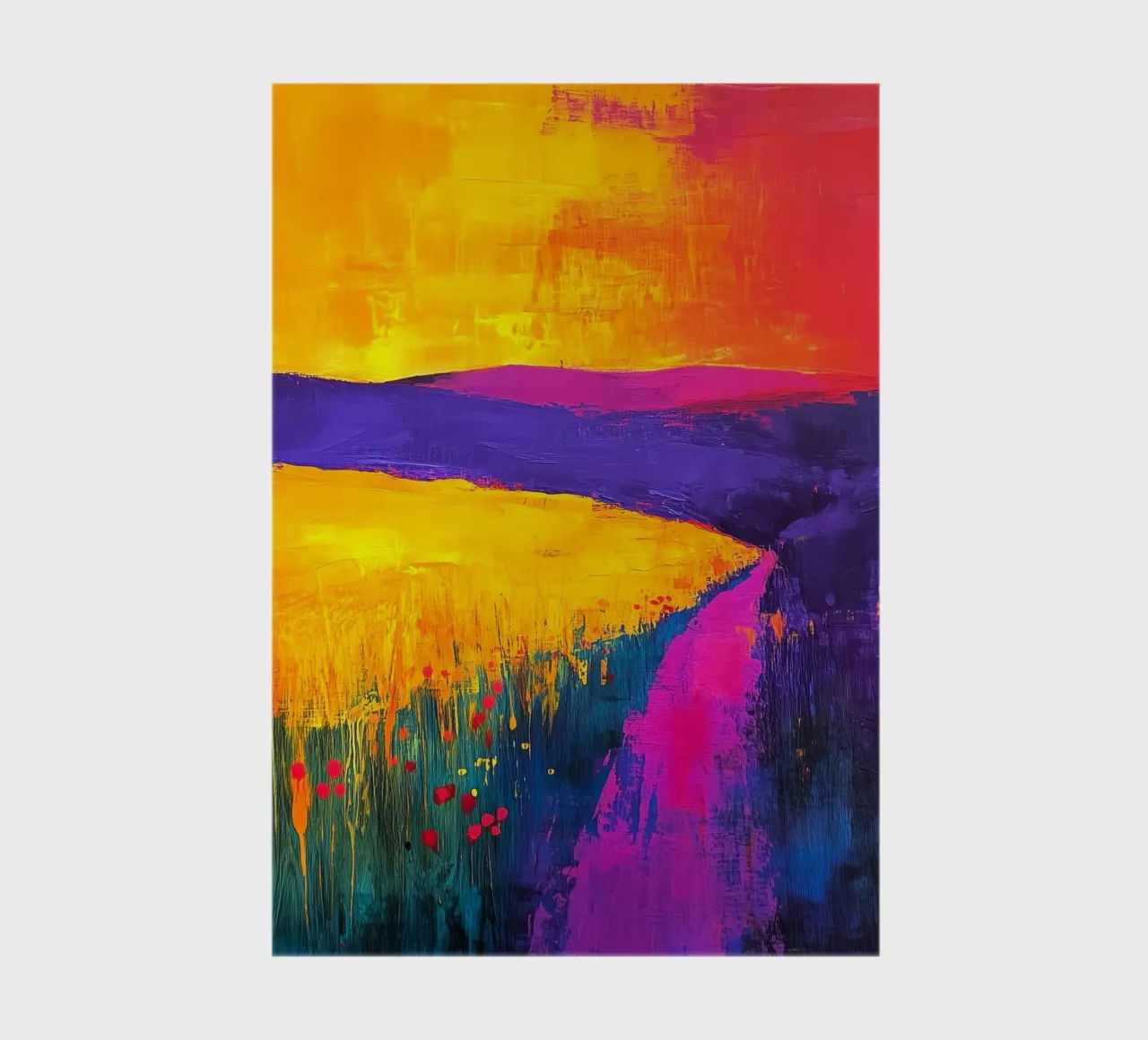 Modern abstraction landscape notebook by Justyna Jaszke JBJart